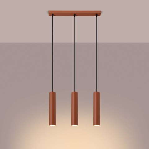 Lampa wisząca LAGOS 3L ochra czerwona Lampa wisząca LAGOS 3L ochra czerwona