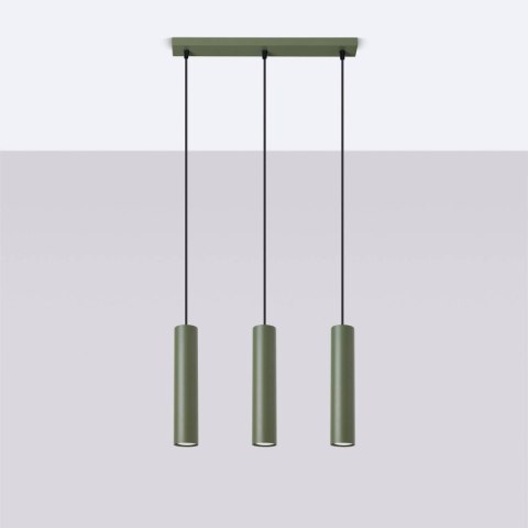 Lampa wisząca LAGOS 3L zielona oliwka Lampa wisząca LAGOS 3L zielona oliwka