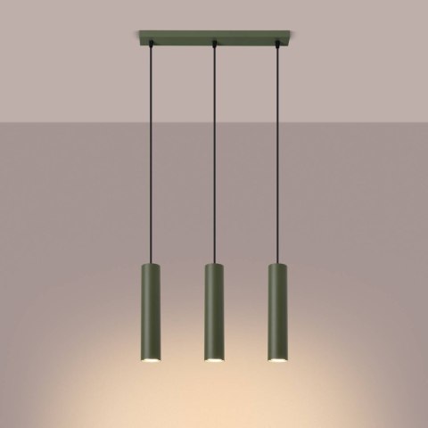Lampa wisząca LAGOS 3L zielona oliwka Lampa wisząca LAGOS 3L zielona oliwka