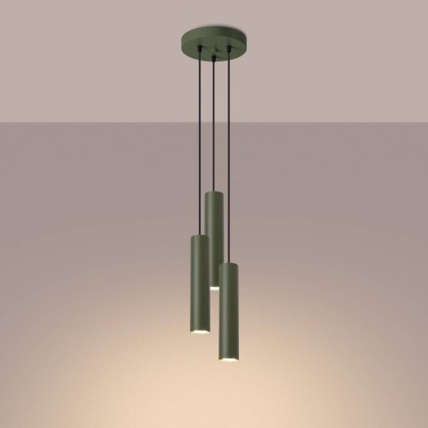 Lampa wisząca LAGOS 3P zielona oliwka Lampa wisząca LAGOS 3P zielona oliwka