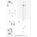 Lampa wisząca LAGOS 3P zielona oliwka