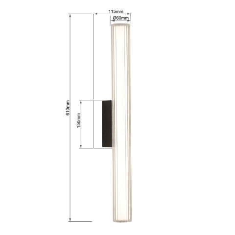 Linea kinkiet 61cm czarny Linea kinkiet 61cm czarny
