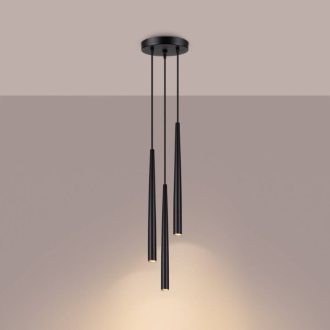 Lampa wisząca BLISS 3P czarna Lampa wisząca BLISS 3P czarna