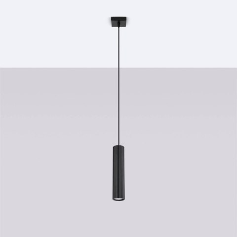 Lampa wisząca KARBON 1 czarny Lampa wisząca KARBON 1 czarny