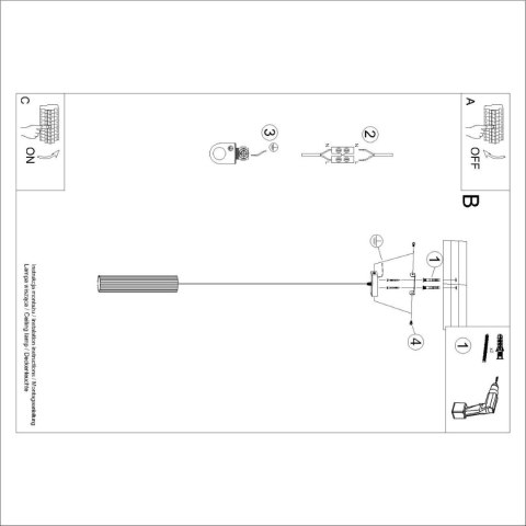 Lampa wisząca KARBON 1 czarny Lampa wisząca KARBON 1 czarny