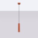 Lampa wisząca KARBON 1 ochra czerwona