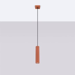 Lampa wisząca KARBON 1 ochra czerwona