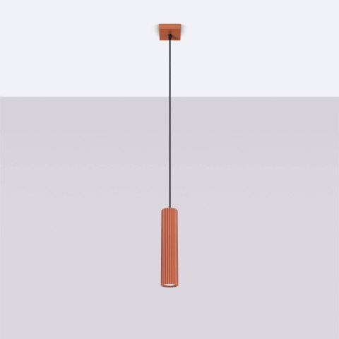 Lampa wisząca KARBON 1 ochra czerwona Lampa wisząca KARBON 1 ochra czerwona