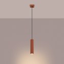 Lampa wisząca KARBON 1 ochra czerwona