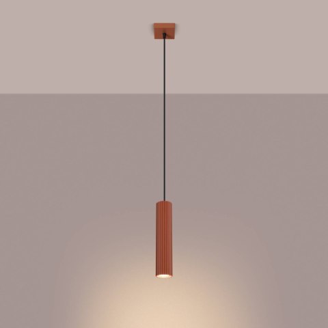 Lampa wisząca KARBON 1 ochra czerwona Lampa wisząca KARBON 1 ochra czerwona