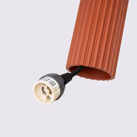 Lampa wisząca KARBON 1 ochra czerwona Lampa wisząca KARBON 1 ochra czerwona