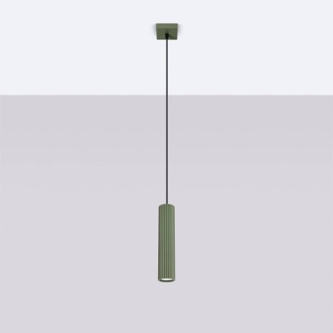 Lampa wisząca KARBON 1 zielony oliwkowy Lampa wisząca KARBON 1 zielony oliwkowy