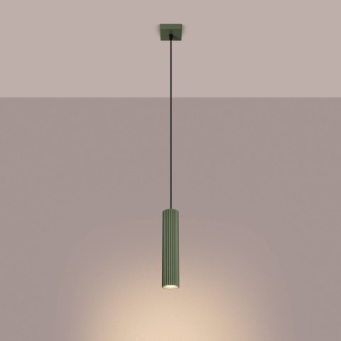 Lampa wisząca KARBON 1 zielony oliwkowy Lampa wisząca KARBON 1 zielony oliwkowy