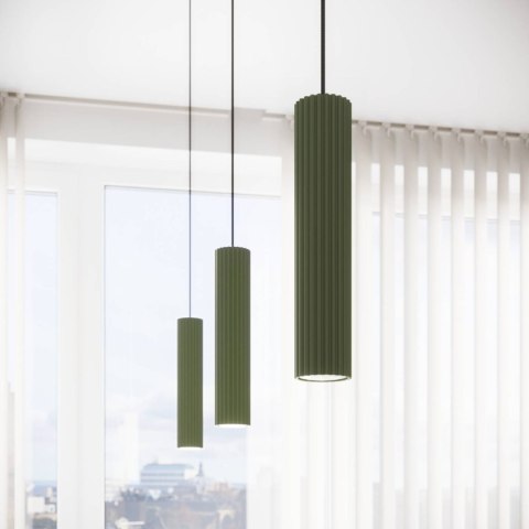 Lampa wisząca KARBON 1 zielony oliwkowy Lampa wisząca KARBON 1 zielony oliwkowy