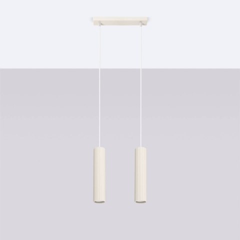 Lampa wisząca KARBON 2 beżowy Lampa wisząca KARBON 2 beżowy