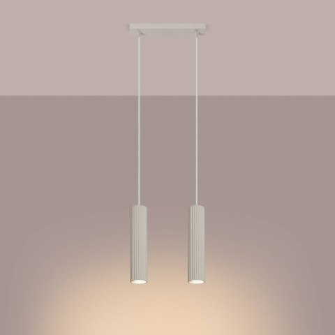 Lampa wisząca KARBON 2 beżowy Lampa wisząca KARBON 2 beżowy
