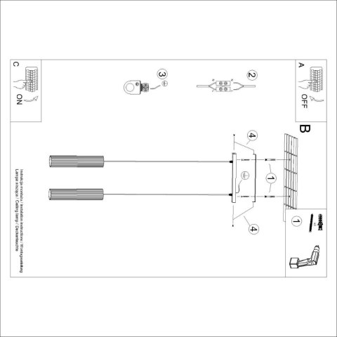 Lampa wisząca KARBON 2 biały Lampa wisząca KARBON 2 biały