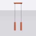 Lampa wisząca KARBON 2 ochra czerwona