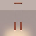 Lampa wisząca KARBON 2 ochra czerwona