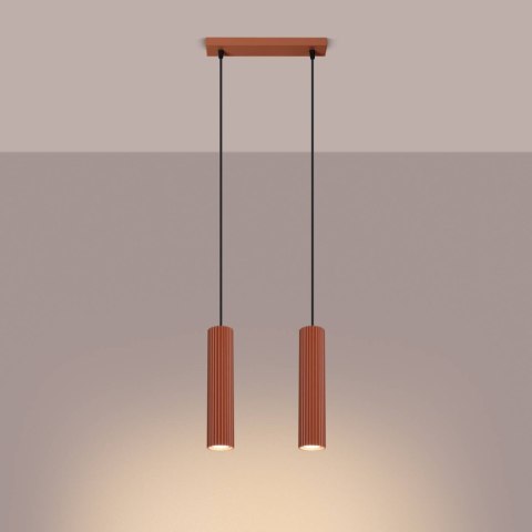 Lampa wisząca KARBON 2 ochra czerwona Lampa wisząca KARBON 2 ochra czerwona