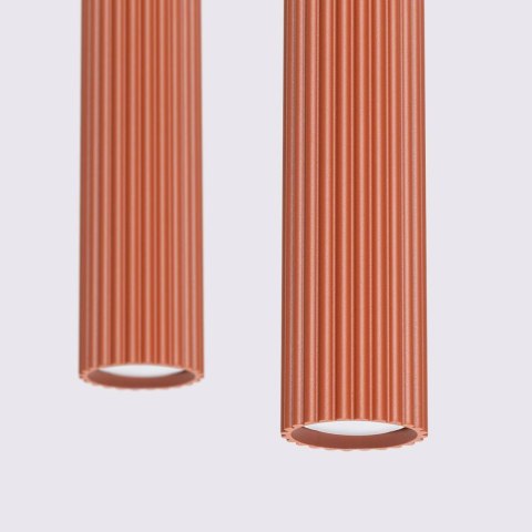 Lampa wisząca KARBON 2 ochra czerwona Lampa wisząca KARBON 2 ochra czerwona