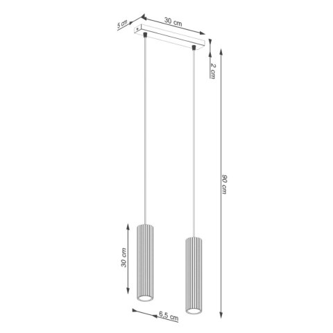 Lampa wisząca KARBON 2 ochra czerwona Lampa wisząca KARBON 2 ochra czerwona