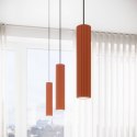 Lampa wisząca KARBON 2 ochra czerwona
