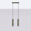 Lampa wisząca KARBON 2 zielona oliwka