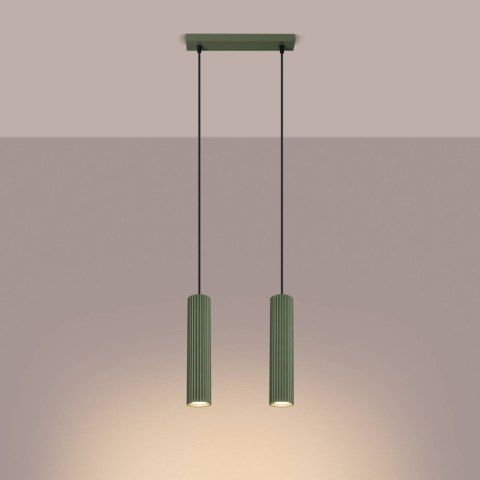 Lampa wisząca KARBON 2 zielona oliwka Lampa wisząca KARBON 2 zielona oliwka