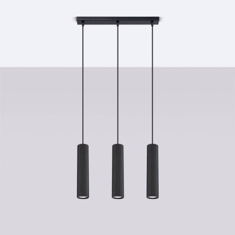 Lampa wisząca KARBON 3L czarny Lampa wisząca KARBON 3L czarny
