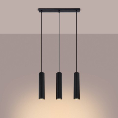 Lampa wisząca KARBON 3L czarny Lampa wisząca KARBON 3L czarny