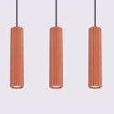 Lampa wisząca KARBON 3L ochra czerwona