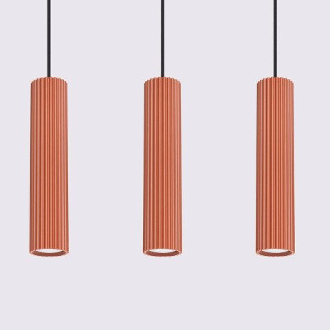 Lampa wisząca KARBON 3L ochra czerwona Lampa wisząca KARBON 3L ochra czerwona