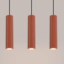 Lampa wisząca KARBON 3L ochra czerwona