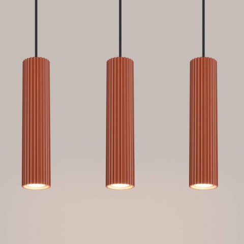 Lampa wisząca KARBON 3L ochra czerwona Lampa wisząca KARBON 3L ochra czerwona