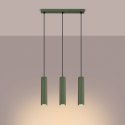 Lampa wisząca KARBON 3L zielona oliwka