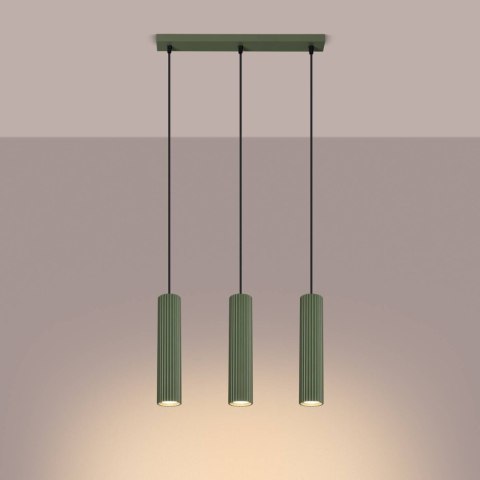 Lampa wisząca KARBON 3L zielona oliwka Lampa wisząca KARBON 3L zielona oliwka