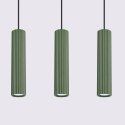 Lampa wisząca KARBON 3L zielona oliwka