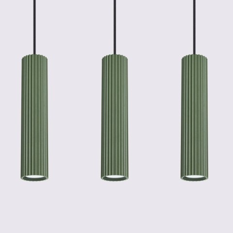 Lampa wisząca KARBON 3L zielona oliwka Lampa wisząca KARBON 3L zielona oliwka