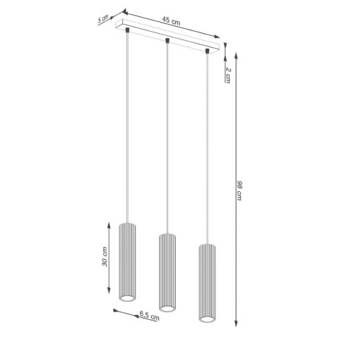Lampa wisząca KARBON 3L złoty Lampa wisząca KARBON 3L złoty