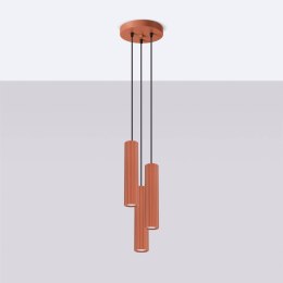 Lampa wisząca KARBON 3P ochra czerwona