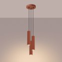 Lampa wisząca KARBON 3P ochra czerwona