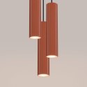 Lampa wisząca KARBON 3P ochra czerwona