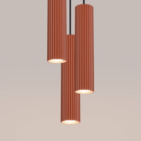 Lampa wisząca KARBON 3P ochra czerwona Lampa wisząca KARBON 3P ochra czerwona