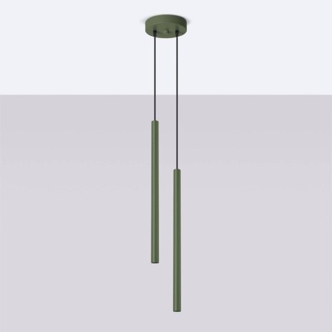 Lampa wisząca PASTELO 2 zielona oliwka Lampa wisząca PASTELO 2 zielona oliwka
