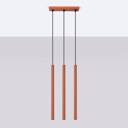 Lampa wisząca PASTELO 3 ochra czerwona