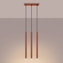 Lampa wisząca PASTELO 3 ochra czerwona
