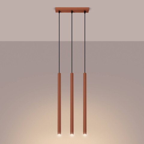 Lampa wisząca PASTELO 3 ochra czerwona Lampa wisząca PASTELO 3 ochra czerwona