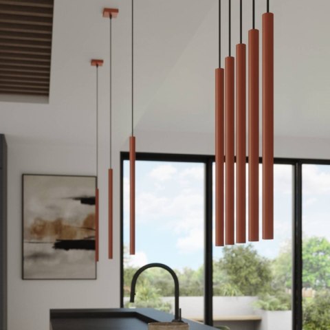 Lampa wisząca PASTELO 3 ochra czerwona Lampa wisząca PASTELO 3 ochra czerwona