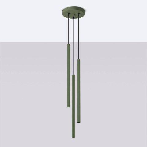 Lampa wisząca PASTELO 3 zielona oliwka Lampa wisząca PASTELO 3 zielona oliwka